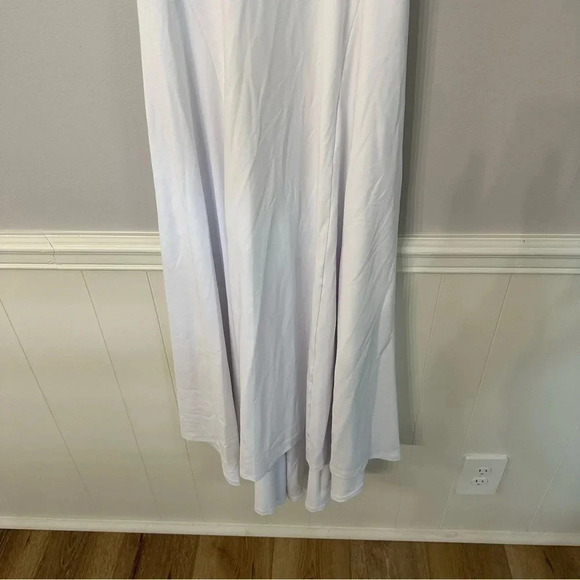 NWT Susana Monaco Spaghetti Strap Cut Out Back Hi Low Maxi Dress in Sugar Sz XS - Picture 5 of 9